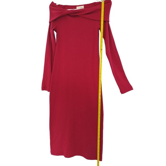 Universal thread, Elegant dress for women, red, cotton and polyester, size XS. N - Picture 2 of 6
